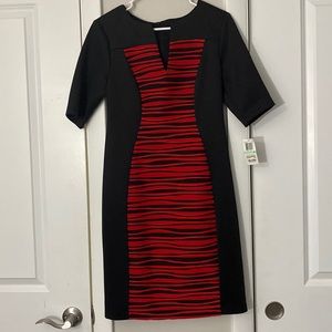 Size 8 black and red dress